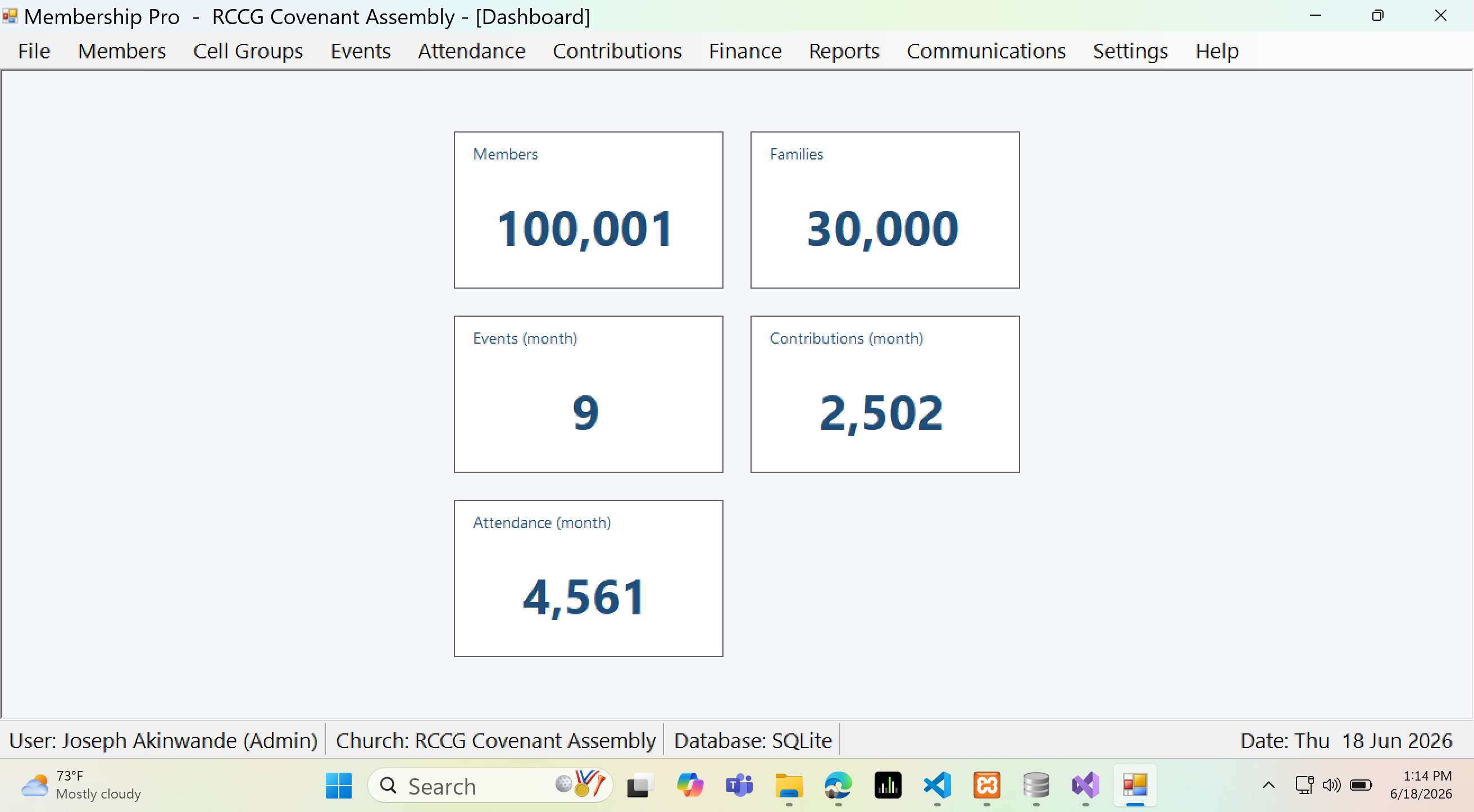 100000 member stress test