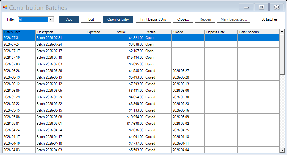 Membership Pro contribution batches