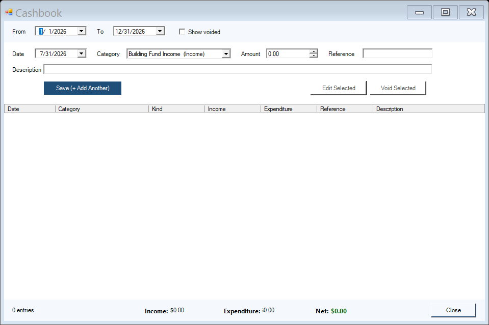 Membership Pro cashbook